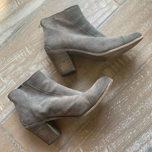 Anthropologie | Hoss Intropia grey suede booties